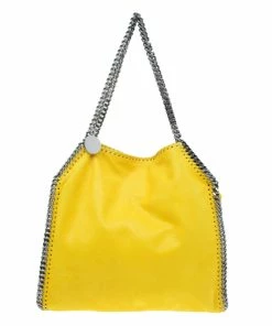 Budget 💯 Stella McCartney Yellow Faux Leather Small Falabella Tote For 👩 Women 💯