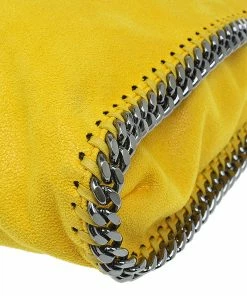 Budget 💯 Stella McCartney Yellow Faux Leather Small Falabella Tote For 👩 Women 💯 -Stella McCartney Shop luxury women stella mccartney used handbags p52489 011