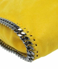 Budget 💯 Stella McCartney Yellow Faux Leather Small Falabella Tote For 👩 Women 💯 -Stella McCartney Shop luxury women stella mccartney used handbags p52489 012