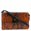 Deals 🔥 Stella McCartney Orange Faux Python Mini Beckett Crossbody Bag For 👩 Women ✨ -Stella McCartney Shop luxury women stella mccartney used handbags p52588 001