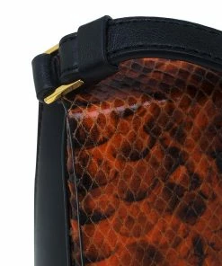 Deals 🔥 Stella McCartney Orange Faux Python Mini Beckett Crossbody Bag For 👩 Women ✨ -Stella McCartney Shop luxury women stella mccartney used handbags p52588 007