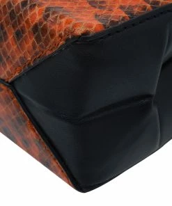 Deals 🔥 Stella McCartney Orange Faux Python Mini Beckett Crossbody Bag For 👩 Women ✨ -Stella McCartney Shop luxury women stella mccartney used handbags p52588 011