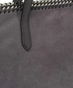 Hot Sale 🔔 Stella McCartney Grey Faux Leather Shopper Tote For 👩 Women 💯 -Stella McCartney Shop luxury women stella mccartney used handbags p526868 008