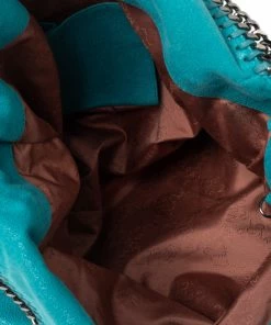 Best Sale 👏 Stella McCartney Tosca Green Faux Suede Large Falabella Tote For 👩 Women 👏 -Stella McCartney Shop luxury women stella mccartney used handbags p533020 002