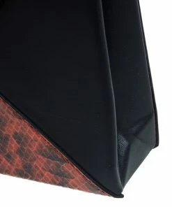 Hot Sale 👏 Stella McCartney Orange Alter Faux Python Beckett Clutch For 👩 Women 😍 -Stella McCartney Shop luxury women stella mccartney used handbags p53307 009