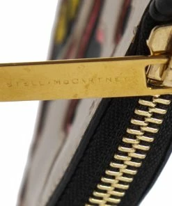 Outlet 🔥 Stella McCartney White/Black Leather Wild Cats Coin Purse For 👩 Women 🛒 -Stella McCartney Shop luxury women stella mccartney used handbags p534592 003