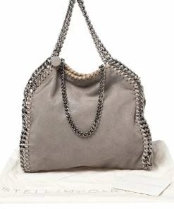 Promo ✨ Stella McCartney Grey Faux Suede Mini Falabella Tote For 👩 Women ✔️ -Stella McCartney Shop luxury women stella mccartney used handbags p534803 008