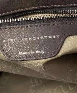 Deals 🤩 Stella McCartney Dark Olive Faux Suede Small Falabella Tote For 👩 Women ⌛ -Stella McCartney Shop luxury women stella mccartney used handbags p534880 011