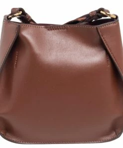 Best deal 🥰 Stella McCartney Brown Faux Leather Logo Shoulder Bag For 👩 Women ⭐ -Stella McCartney Shop luxury women stella mccartney used handbags p537223 008