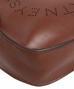 Best deal 🥰 Stella McCartney Brown Faux Leather Logo Shoulder Bag For 👩 Women ⭐ -Stella McCartney Shop luxury women stella mccartney used handbags p537223 010