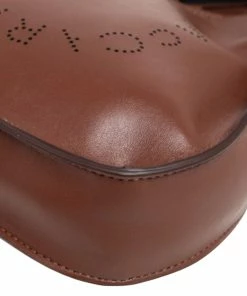Best deal 🥰 Stella McCartney Brown Faux Leather Logo Shoulder Bag For 👩 Women ⭐ -Stella McCartney Shop luxury women stella mccartney used handbags p537223 011