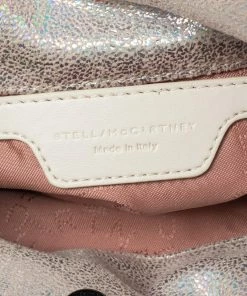 Best deal ❤️ Stella McCartney White Iridescent Faux Leather Tiny Falabella Shoulder Bag For 👩 Women ⭐ -Stella McCartney Shop luxury women stella mccartney used handbags p537408 010