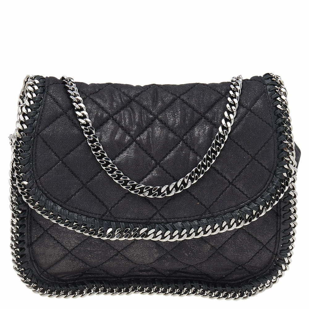 Outlet ๐ฅ Stella McCartney Black Faux Quilted Leather Falabella Shoulder Bag For ๐ฉ Women ๐ฅฐ 3 Outlet ๐ฅ Stella McCartney Black Faux Quilted Leather Falabella Shoulder Bag For ๐ฉ Women ๐ฅฐ