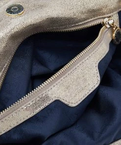 Coupon 🛒 Stella McCartney Gold Faux Leather Fringe Falabella Shoulder Bag For 👩 Women 🔥 -Stella McCartney Shop luxury women stella mccartney used handbags p540375 011