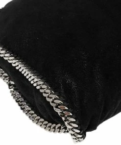 New 🥰 Stella McCartney Metallic Black Faux Suede Small Falabella Tote For 👩 Women 🎁 -Stella McCartney Shop luxury women stella mccartney used handbags p540936 004