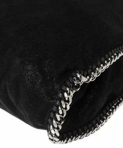 New 🥰 Stella McCartney Metallic Black Faux Suede Small Falabella Tote For 👩 Women 🎁 -Stella McCartney Shop luxury women stella mccartney used handbags p540936 005