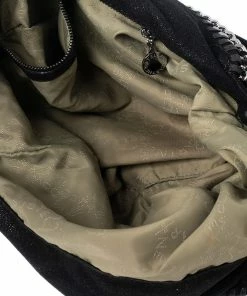 New 🥰 Stella McCartney Metallic Black Faux Suede Small Falabella Tote For 👩 Women 🎁 -Stella McCartney Shop luxury women stella mccartney used handbags p540936 011