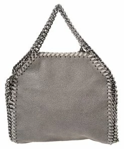 Promo 🔥 Stella McCartney Grey Faux Suede Tiny Falabella Shoulder Bag For 👩 Women ⌛ -Stella McCartney Shop luxury women stella mccartney used handbags p541657 009
