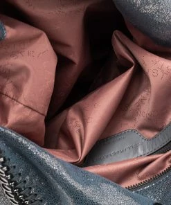 Buy ✔️ Stella McCartney Blue/Silver Laminated Faux Suede Small Falabella Tote For 👩 Women 😍 -Stella McCartney Shop luxury women stella mccartney used handbags p549909 004