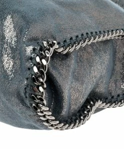 Buy ✔️ Stella McCartney Blue/Silver Laminated Faux Suede Small Falabella Tote For 👩 Women 😍 -Stella McCartney Shop luxury women stella mccartney used handbags p549909 009