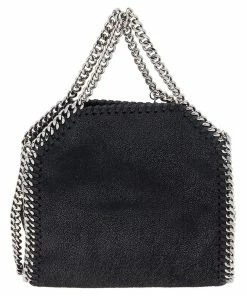 Best Pirce 🧨 Stella McCartney Black Faux Leather Tiny Falabella Shoulder Bag For 👩 Women ✨ -Stella McCartney Shop luxury women stella mccartney used handbags p550061 004