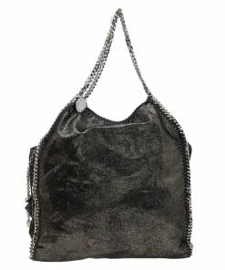 Best reviews of 😀 Stella McCartney Black Shimmering Faux Suede Large Falabella Tote For 👩 Women 🛒