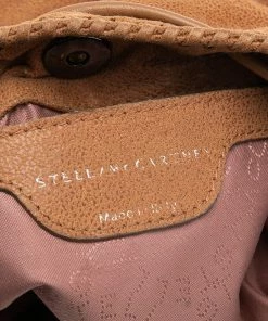Flash Sale 💯 Stella McCartney Brown Faux Suede Falabella Drawstring Bucket Bag For 👩 Women ✔️ -Stella McCartney Shop luxury women stella mccartney used handbags p560602 003