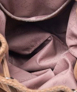 Flash Sale 💯 Stella McCartney Brown Faux Suede Falabella Drawstring Bucket Bag For 👩 Women ✔️ -Stella McCartney Shop luxury women stella mccartney used handbags p560602 004