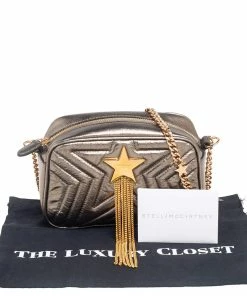 Wholesale ๐งจ Stella McCartney Metallic Olive Green Quilted Faux Leather Stella Star Crossbody Bag For ๐ฉ Women ๐ 21 Wholesale ๐งจ Stella McCartney Metallic Olive Green Quilted Faux Leather Stella Star Crossbody Bag For ๐ฉ Women ๐ -Stella McCartney Shop luxury women stella mccartney used handbags p561591 006