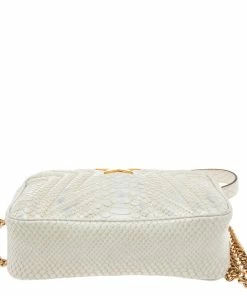 Brand new 😀 Stella McCartney White Python Embossed Faux Leather Star Crossbody Bag For 👩 Women 💯 -Stella McCartney Shop luxury women stella mccartney used handbags p561629 005