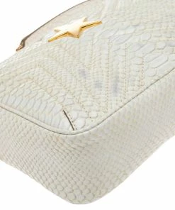 Brand new 😀 Stella McCartney White Python Embossed Faux Leather Star Crossbody Bag For 👩 Women 💯 -Stella McCartney Shop luxury women stella mccartney used handbags p561629 006
