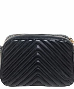 Brand new ❤️ Stella McCartney Black Quilted Faux Leather Stella Star Crossbody Bag For 👩 Women 💯 -Stella McCartney Shop luxury women stella mccartney used handbags p561655 008