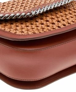 Discount 😉 Stella McCartney Copper/Tan Woven Faux Leather Falabella Box Shoulder Bag For 👩 Women ❤️ -Stella McCartney Shop luxury women stella mccartney used handbags p562387 005