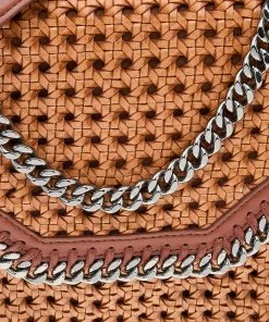 Discount 😉 Stella McCartney Copper/Tan Woven Faux Leather Falabella Box Shoulder Bag For 👩 Women ❤️ -Stella McCartney Shop luxury women stella mccartney used handbags p562387 008
