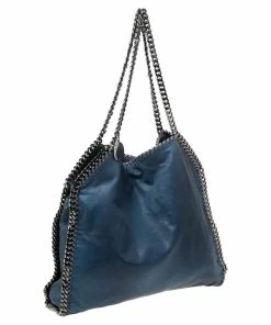 Best reviews of 🎉 Stella McCartney Blue Faux Leather Small Falabella Tote For 👩 Women 💯 -Stella McCartney Shop luxury women stella mccartney used handbags p569870 012