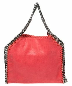 Brand new 🧨 Stella McCartney Orange Faux Suede Mini Falabella Tote For 👩 Women ⭐ -Stella McCartney Shop luxury women stella mccartney used handbags p570023 002