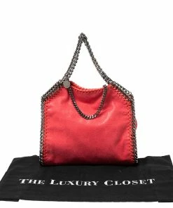 Brand new 🧨 Stella McCartney Orange Faux Suede Mini Falabella Tote For 👩 Women ⭐ -Stella McCartney Shop luxury women stella mccartney used handbags p570023 012