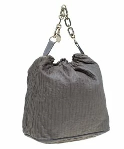 Buy 💯 Stella McCartney Grey Faux Leather Slouchy Hobo For 👩 Women ⭐ -Stella McCartney Shop luxury women stella mccartney used handbags p57531 0003