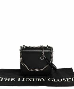 Deals 😀 Stella McCartney Black Faux Leather Falabella Star Box Bag For 👩 Women 🔥 -Stella McCartney Shop luxury women stella mccartney used handbags p576564 1642135303 002
