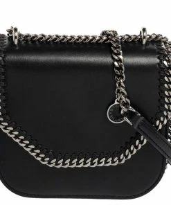 Deals 😀 Stella McCartney Black Faux Leather Falabella Star Box Bag For 👩 Women 🔥