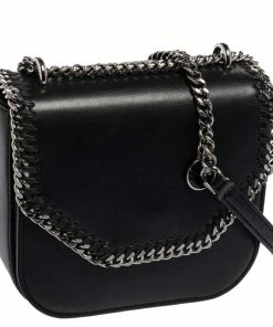 Deals 😀 Stella McCartney Black Faux Leather Falabella Star Box Bag For 👩 Women 🔥 -Stella McCartney Shop luxury women stella mccartney used handbags p576564 1642135312 004