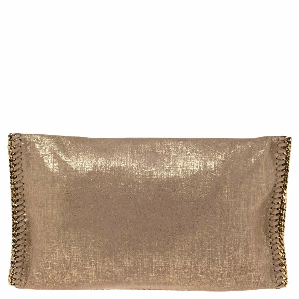 Top 10 ๐ฅฐ Stella McCartney Gold/Beige Shimmering Fabric Falabella Foldover Clutch For ๐ฉ Women ๐ 6 Top 10 ๐ฅฐ Stella McCartney Gold/Beige Shimmering Fabric Falabella Foldover Clutch For ๐ฉ Women ๐ - Image 4