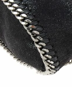 Brand new 😍 Stella McCartney Black Faux Leather Falabella Mini 🎒 Backpack For 👩 Women ✨ -Stella McCartney Shop luxury women stella mccartney used handbags p590265 009