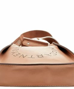 New 🥰 Stella McCartney Beige Faux Leather Mini Perforated Logo Crossbody Bag For 👩 Women 🎉 -Stella McCartney Shop luxury women stella mccartney used handbags p594529 005