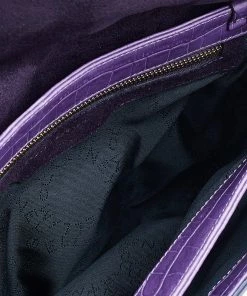 Coupon 🤩 Stella McCartney Purple Faux Crocodile Leather Flap Crossbody Bag For 👩 Women ❤️ -Stella McCartney Shop luxury women stella mccartney used handbags p598106 009