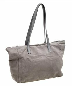 Flash Sale 🧨 Stella McCartney Grey Faux Leather Falabella Shopper Tote For 👩 Women 😉 -Stella McCartney Shop luxury women stella mccartney used handbags p600606 010