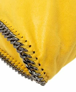 Budget 💯 Stella McCartney Yellow Faux Suede Small Falabella Tote For 👩 Women 🔔 -Stella McCartney Shop luxury women stella mccartney used handbags p602294 007