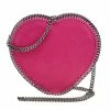 Discount ✨ Stella McCartney Pink Faux Suede Falabella Heart Crossbody Bag For 👩 Women 🎉 -Stella McCartney Shop luxury women stella mccartney used handbags p603056 002