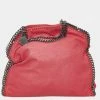 Flash Sale 🔔 Stella Mccartney Pink Vegan Leather Falabella Shoulder Bag For 👩 Women 😉 -Stella McCartney Shop luxury women stella mccartney used handbags p606363 006