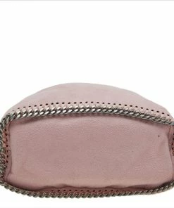 Outlet ❤️ Stella McCartney Pink Faux Suede Micro Falabella Drawstring Bucket Bag For 👩 Women ❤️ -Stella McCartney Shop luxury women stella mccartney used handbags p608788 008